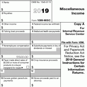 IRS form 1099-Misc